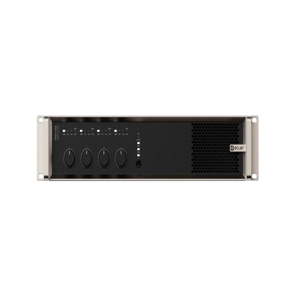 Ecler VIDA16Q 1600W VERSA POWER Smart DSP Amplifier With Dante/AES67 Ecler VIDA16Q Smart DSP Amplifier 1600W with Dante - Image 1