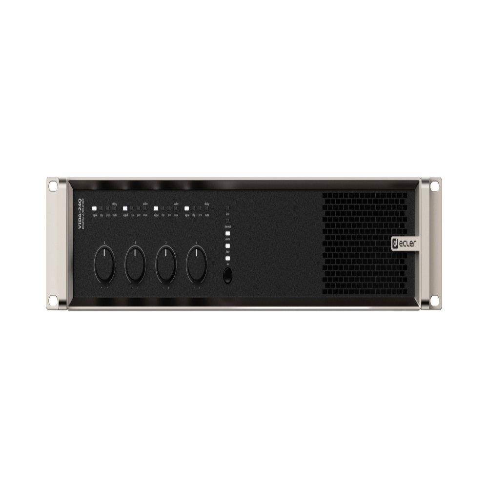 Ecler VIDA24Q 2400W VERSA POWER Smart DSP Amplifier With Dante/AES67 Ecler VIDA24Q Smart DSP Amplifier 2400W with Dante - Image 1